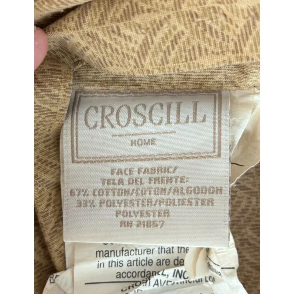 Croscill Shams Set of 2 Bellisima Red Gold Paisley Medallion King Pillow 38”x24”